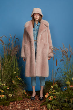 Super Luxe Faux Fur Coat - Lilac