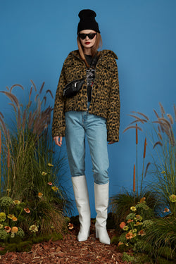 Fireside Fuzzy Jacket - Leopard