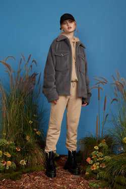 Fireside Fuzzy Jacket - Grey