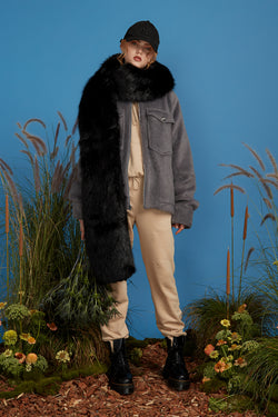 Fireside Fuzzy Jacket - Grey