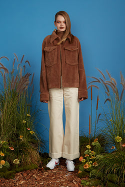 Fireside Fuzzy Jacket - Camel