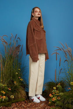 Fireside Fuzzy Jacket - Camel