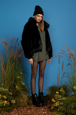 Faux Fur Bomber Jacket