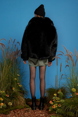 Faux Fur Bomber Jacket