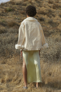 Faux Fur Denim Jacket