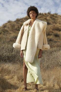 Faux Fur Denim Jacket