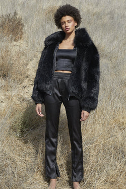 Faux Fur Bomber Jacket