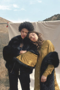 Pony Up Faux Fur Silk Scarf