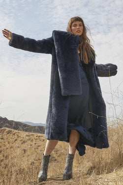 Pony Up Faux Fur Silk Scarf